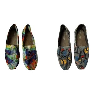 TOMS Slip ons. Two pair bundle